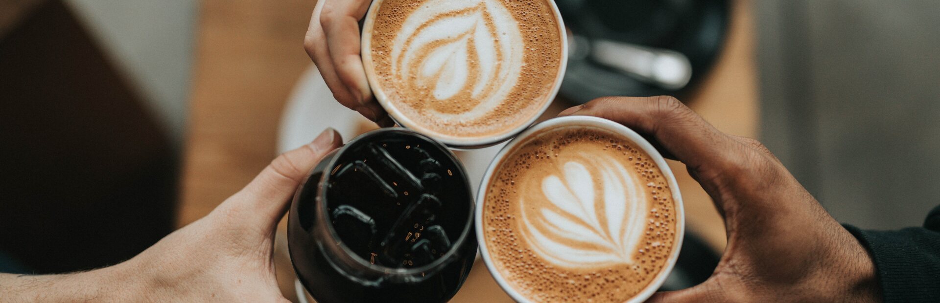 Kaffeetassen von oben
